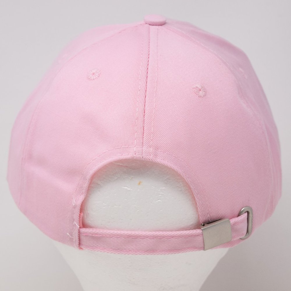 Breast Cancer Awareness Cap Pink Adjustable Strapback Embroidered Ribbon New Hat - Picture 6 of 9